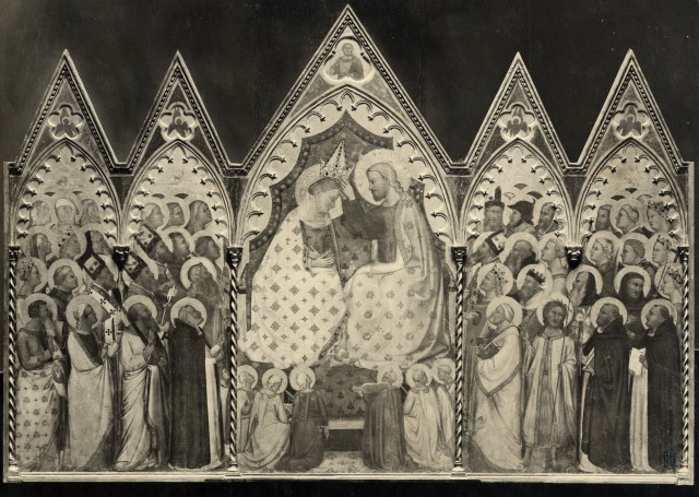 Brogi — Daddi Bernardo - seguace - sec. XIV - Incoronazione di Maria Vergine tra angeli e santi — insieme